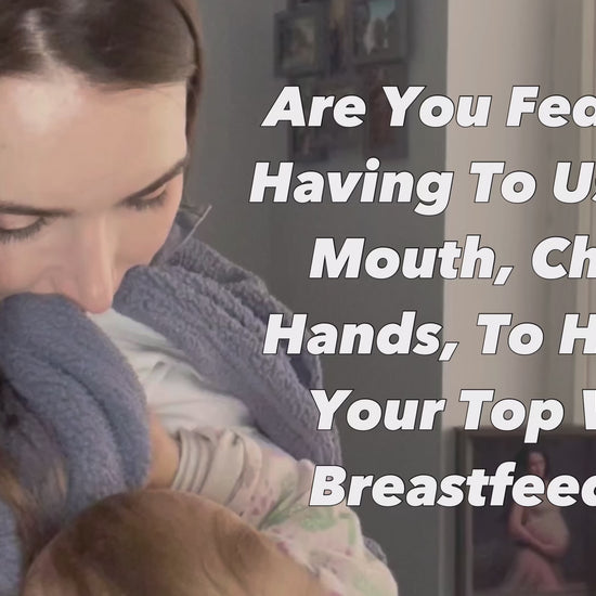 Breast Intentions Breastfeeding Clothing Clip Product Video. Nursing wear alternative. Breastfeeding mother demonstrating how to use the Breastfeeding Clothing Clip. 